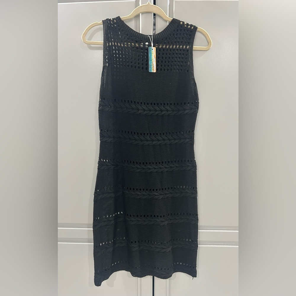 Chic Black Knit Pencil Skirt